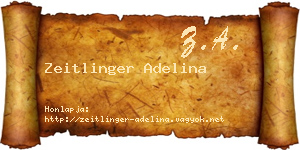 Zeitlinger Adelina névjegykártya
